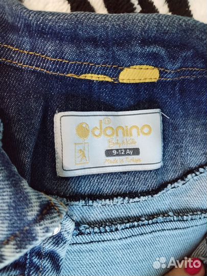 Джинсовый костюм 9-12 месяцев