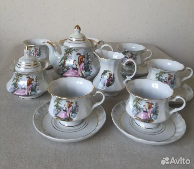 Сервиз чайный фарфор коростенський