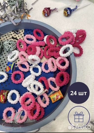 Резинки для волос детские набор 24 шт