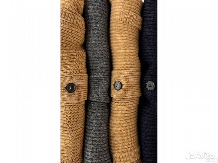 Кардиган коричневый вязаный