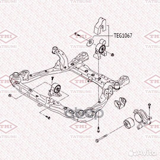 Опора двигателя hyundai sonata 05- teg1067 tatsumi