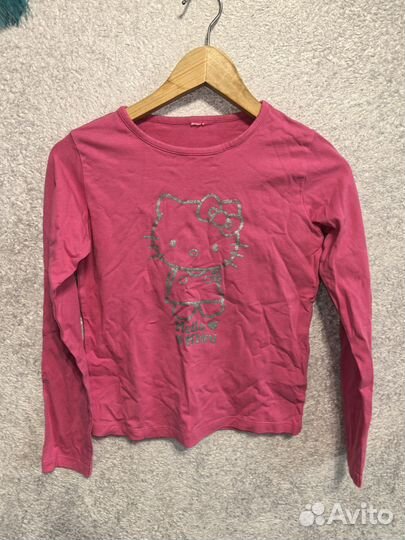 Hello kitty лонгслив как новый