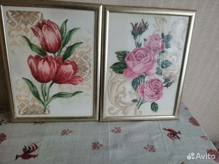 Картина вышивка