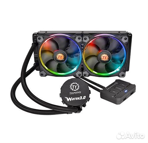 Водяное охлаждение Thermaltake Water 3.0 Riing RGB 240 для Soc-1700/AM5/AM4/1151/1200 (CL-W107-PL12S