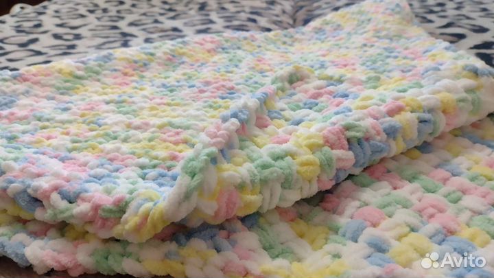 Плед детский вязаный ручная работа