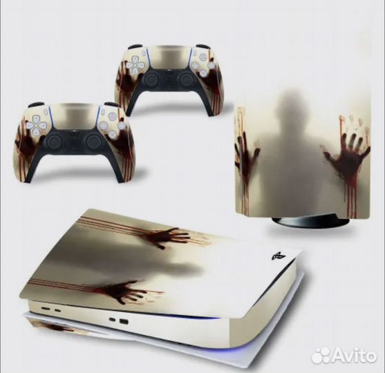 Наклейки на PS5 с дисководом комплект
