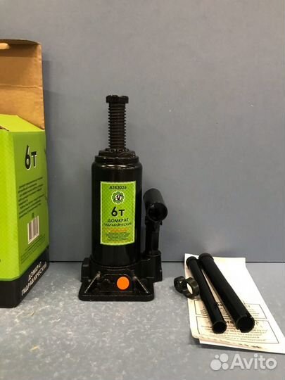 Домкрат бутылочный, гидравлический AT 6 тонн