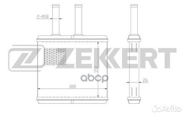 Радиатор отоп. Chevrolet Aveo (T200 T250 T255