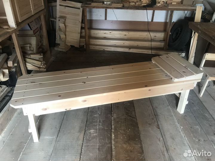 Лавка-лежак для бани