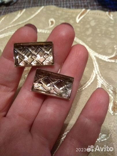 Запонки мужские, винтаж, СССР, бижутерия