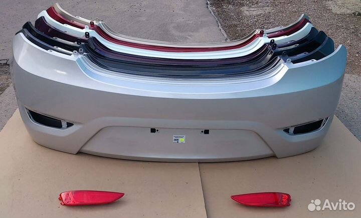 Бампер задний в цвет Хёндай Солярис solaris 10-14г