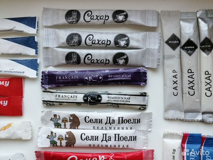 Пакетики сахара в стиках в коллекцию