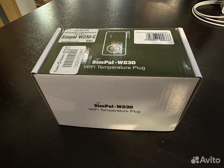 WI-FI розетка с датчиком температуры simpal w230-c