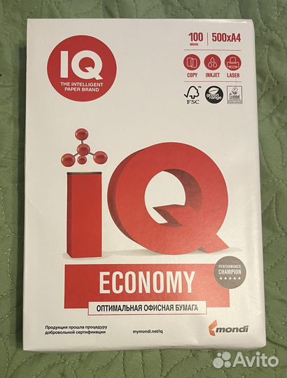 Mondi iq офисная бумага, 3 пачки, 500*а4