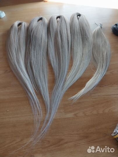 Волосы для наращивания 70 см блонд