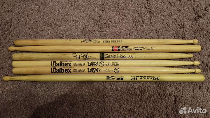 Барабанные палочки культовых групп