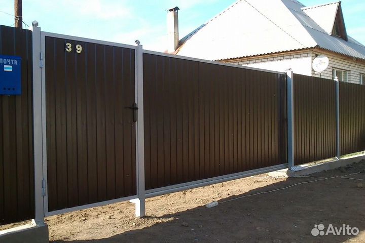 Забор из профлиста с гарантией под ключ