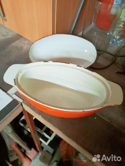 Утятница чугунная эмалированная СССР