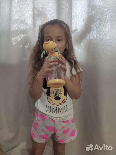 Детская бутылочка с трубочкой