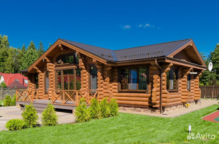 Срубы из сухого оцилиндрованного бреван под заказ