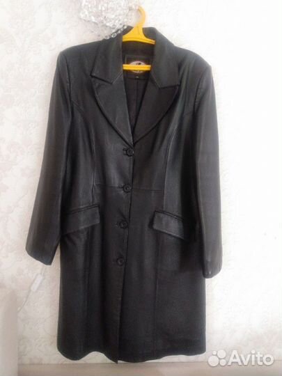 Кожанный плащь