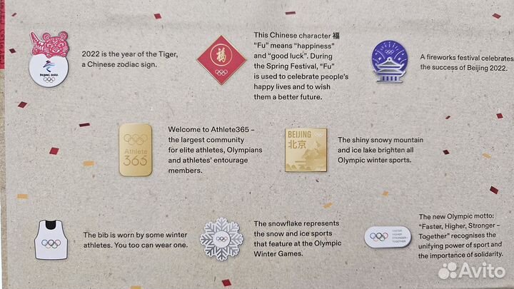 Набор значков Олимпиада Пекин 2022Атлет 365