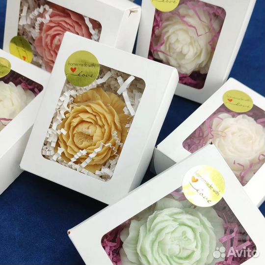 Свеча соевая Пион