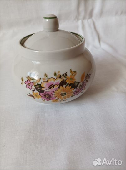 Набор кофейный на 2 персоны, сахарница. Дулёво