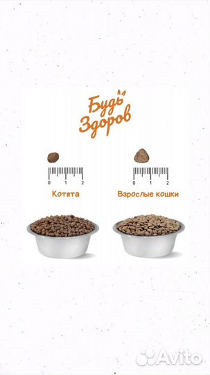 Сухой корм Будь Здоров для кошек с рыбой 2,5кг