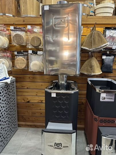 Печь для бани Сахара 16 лк с баком для воды