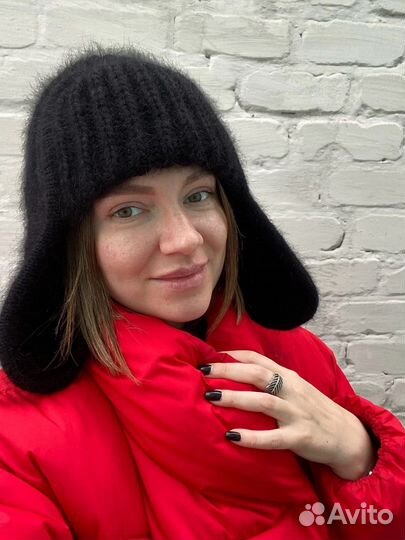 Шапка ушанка норковая женская