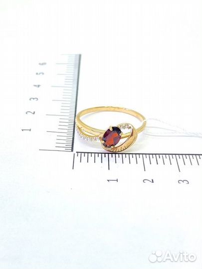 Золотое кольцо с фианитом 20,5р
