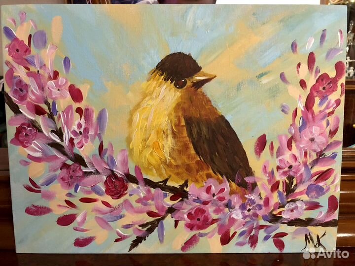 Картина воробей