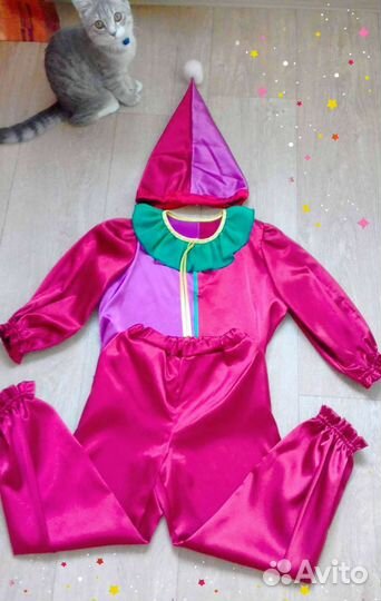 Костюм петрушка скоморох волк гном ёлка