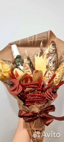 Съедобные букеты мясные для мужчин