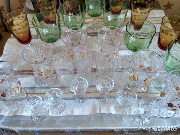Фужеры И хрустальные рюмки и другое