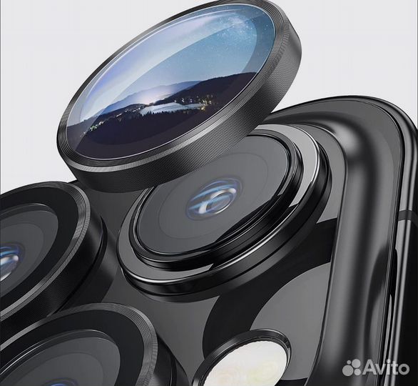 Защитное стекло на камеру iPhone 13, 14, 15