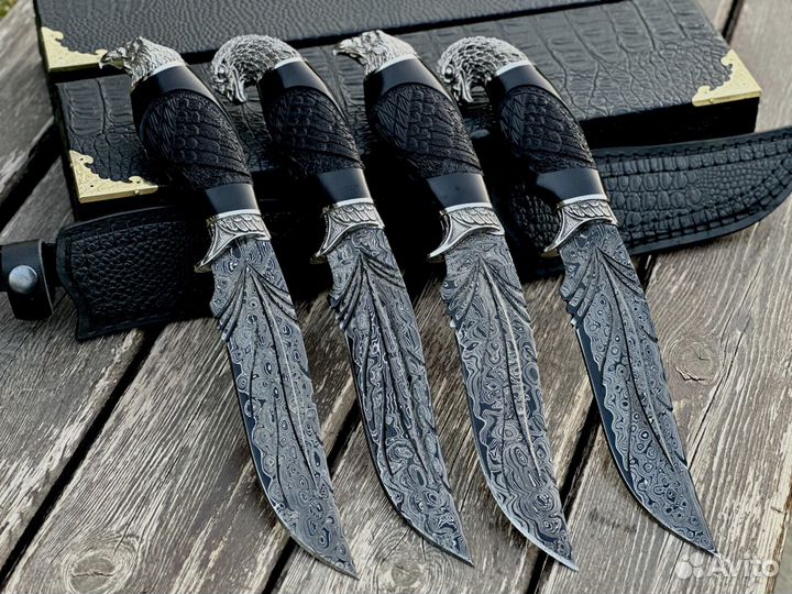 Кизлярский нож ручной работы ворон и орлан
