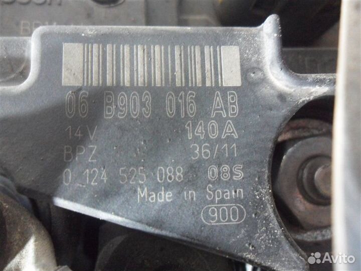 Генератор 06B903016AB Audi A3 8P 8P1/8P7/8PA BZB