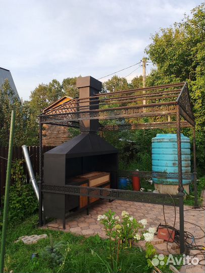 Мангал с крышей