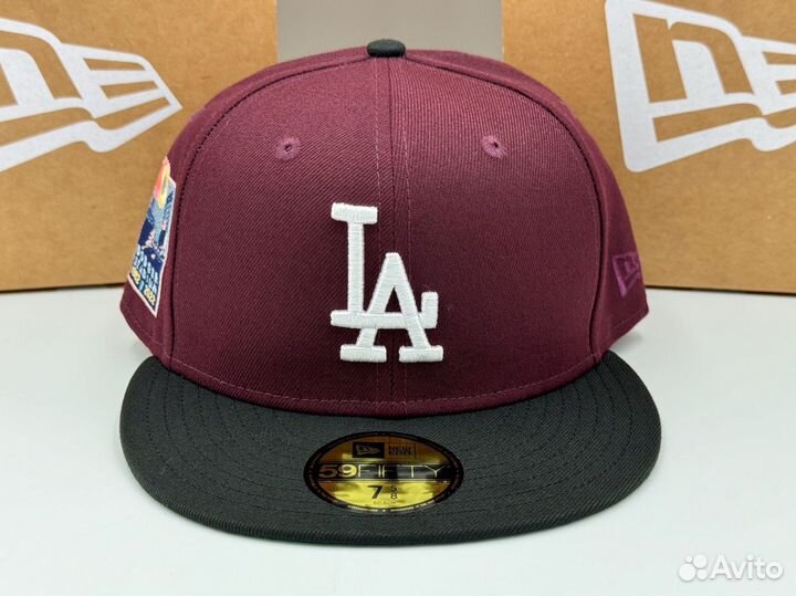 Бейсболка New Era MLB LA Dodgers Burgundy 7 5/8