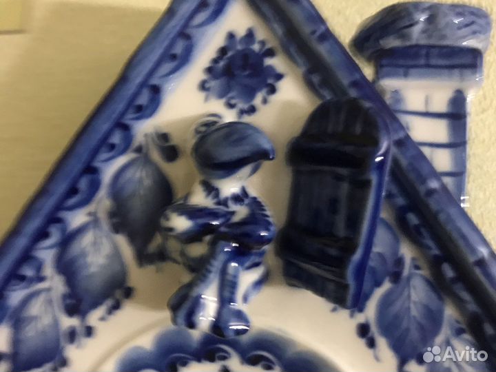 Часы гжель настенные