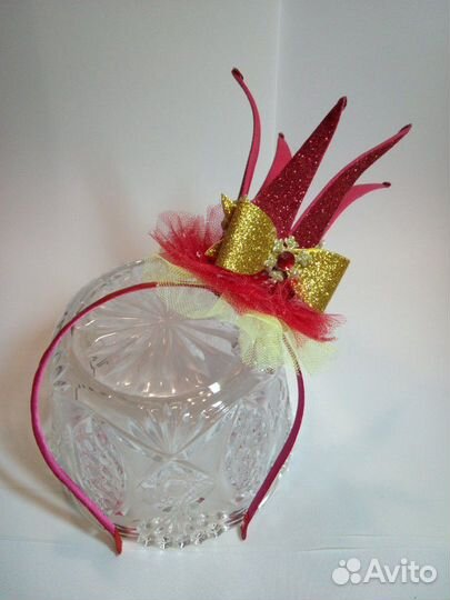 Ободок на волосы, корона на праздник, украшение на