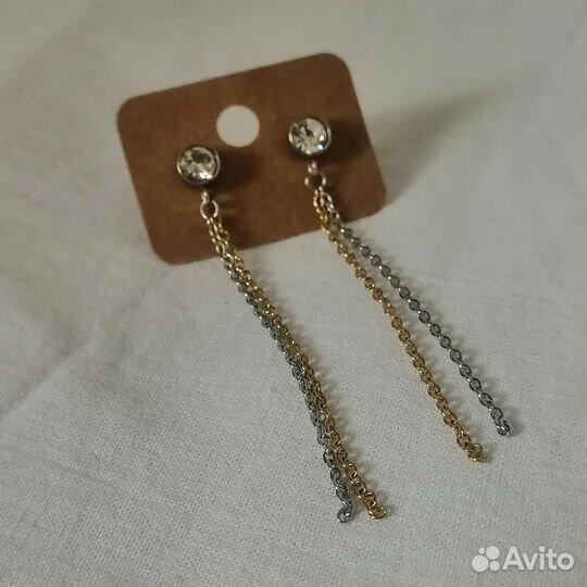 Серьги женские из цепочки
