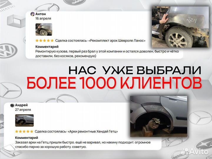 Ремонтные пороги на Chevrolet Aveo T250 (т t 250)