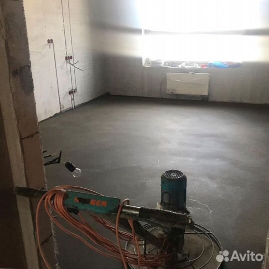 Механизированная полусухая стяжка пола