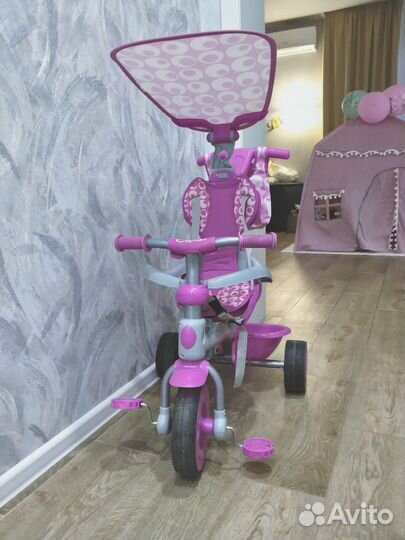 Детский трёхколёсный велосипед с ручкой
