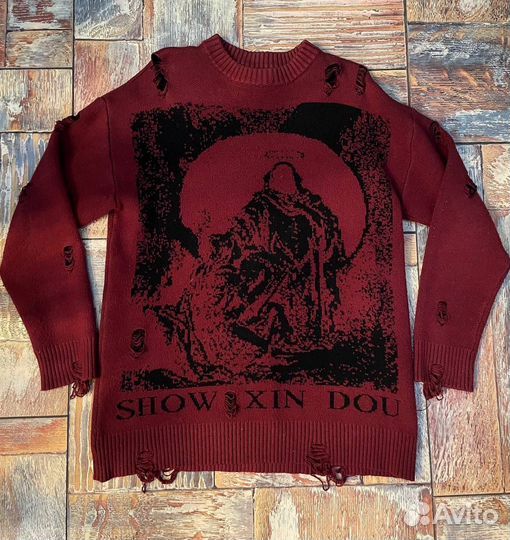 Свитер бордовый