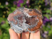 Агат жеода с кристаллами кварца агат минерал