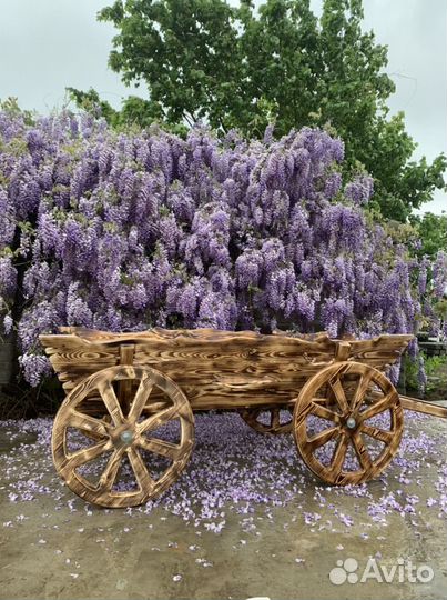 Телега для сада декоративная